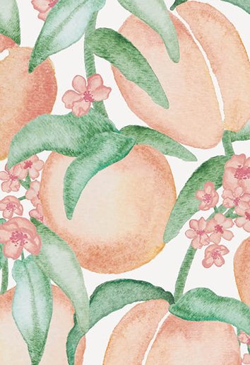 Watercolor Peaches